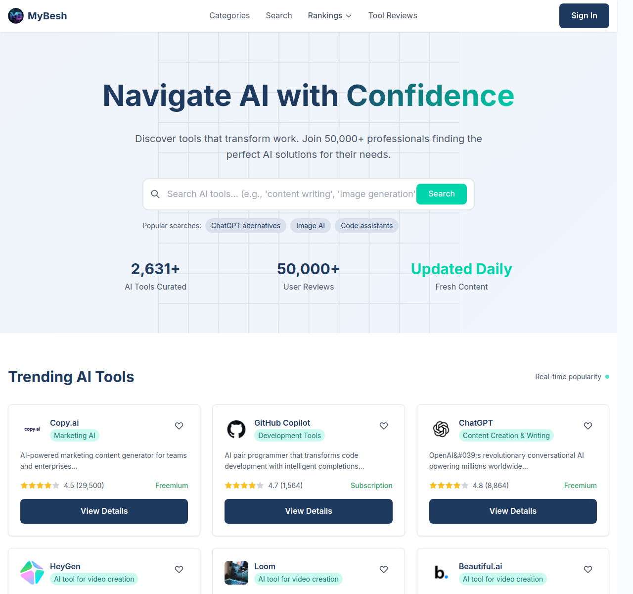 MyBesh AI Tools Directory
